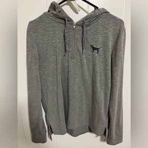 VICTORIA SECRET PINK embroidered 3/4 zip pullover light weight